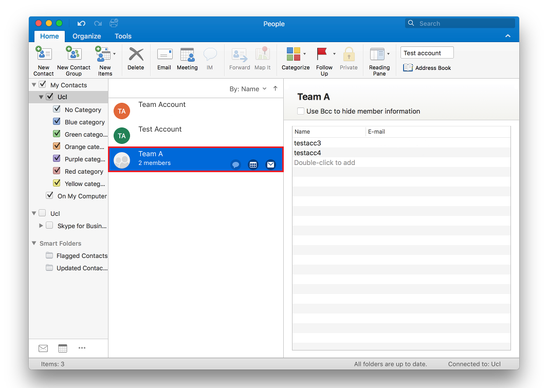 create contact list in outlook 2016 for mac